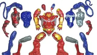 Merakit Avengers, Hulk blaster, Spiderman, venom, toys 