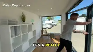 Amazing Modified 20ft Shipping Container by Cabin Depot. Garden Offices for Uk customers.