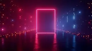 Red Neon Lights Frame Futuristic Loop Animated Background #motionmade