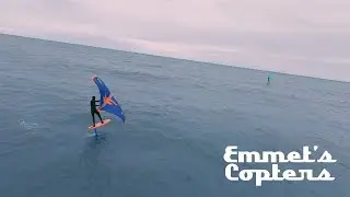 Wing Foil - riding the waves - Baltic Sea - FPV Drone footage