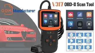 V317 Handheld Automotive OBD-II Diagnostic Scan Tool with Status Indicator - OEM ODM Factory