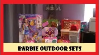 Barbie Outdoor Furniture Accessorie Packs and Skipper Babysitting Set Barbie Doll Opening and Review
