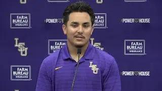 LSU shortstop Steven Milam Tigers baseball media day 2026