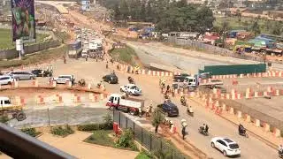 Kampala Flyover Project Progress: Aerial View Of Traffic Flow | Nsambya Interchange