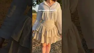 Let&rsquo;s sew this cute linen skirt 🤍 watch the process in my&ldquo;sewing my Pinterest board&ldquo; video ✨#sewing