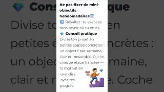 📅 Sans mini-objectifs, tu marches sans boussole !