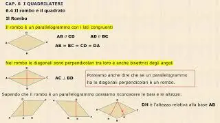 Cap. 6.4 Il rombo e il quadrato