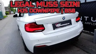Legale HJS ECE Downpie + Sportluftfilter + Bootmod3 Stage 2 Tuning Software passend für BMW M240i