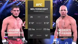 Khabib Nurmagomedov vs Georges Saint-Pierre Full Fight - UFC 5 Fight Night