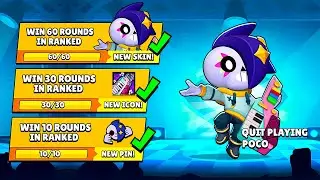😍Completing QUIT PLAYING POCO Skin Quest + 32,450 CREDITS - Brawl Stars REWARDS 🎁