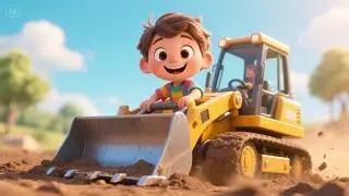 Bulldozer at the Building Site | Fun Construction Song for Kids | Building Adventure Rhyme