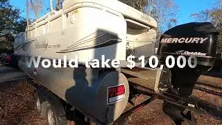 Boat Flip - Pontoon Restoration &bull; Part 3 &bull; Vinyl Patch Seats & Best Grinding Wheel for Paint Removal