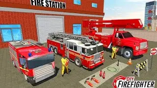 Real Fire Truck Driving Simulator 2024- Emergency Fire Fighting Fireman's 3D - Android GamePlay