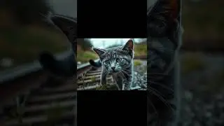The Unlikely Helper: A Tale of Empathy and Support #ai#cat#duck#railway #cutecat#funny#kitten