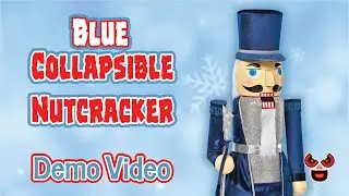 Navy Blue Collapsible Nutcracker Animatronic &mdash; Spirit Christmas 2025 &mdash; Spooky Express