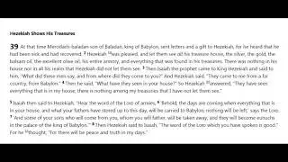 King Hezekiah Shows Babylon all of his treasures ~ The Book of Isaiah Chapter 39