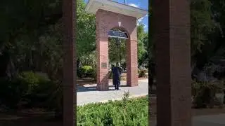 Inches away from having his own memorial bell 🔔😳#gaduation #bell #fail #memorial #dead #college