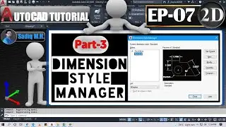#7 AutoCAD Tutorial Dimension Style Manager Part 3  Create new Dimension Style