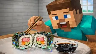 Minecraft Physics Showcase - Making Glass Spicy Tuna Sushi Roll | ZenBlock Craft