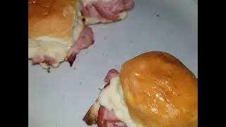 ham and cheese rolls heated