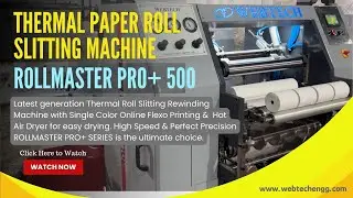 #ATM #POS #Thermal #Paper #Roll Slitting Rewinding machine with 1 Color Online #Flexo #printing