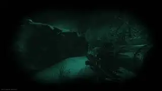 Snowy shoreline night raid