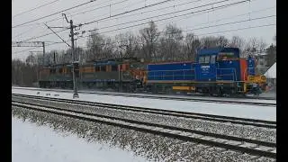 EU07-528, EU07-455 Kolprem z składem cystern