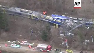 AP aerials of Bavaria train crash site