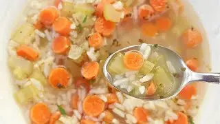 Old Fashioned Vegetable Rice Soup | Simple, Classic Comfort