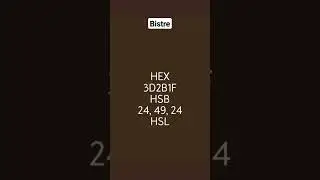 HTML color code Bistre | HEX Codes 