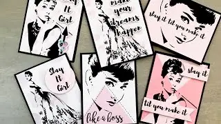 Audrey Hepburn Card Set for Papercakes