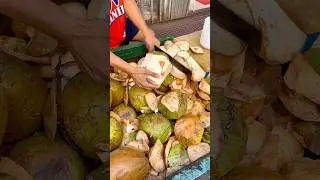 Fresh Buko water 🥥#vlog #coconut #philippines #manila #travel #youtubeshorts #fyp #food #blog