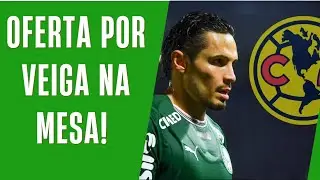 Am&eacute;rica do M&eacute;xico perto de levar Raphael Veiga. Felipe Anderson fora da estreia do brasileiro.