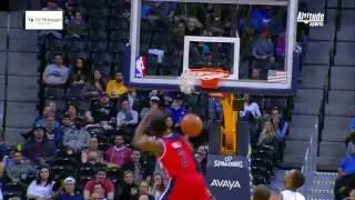 John Wall one-hand Slam | Wizards vs Nuggets | 3.8.17 | 16-17 NBA Season