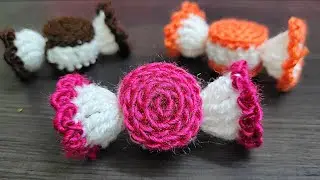 QUICK CROCHET | Chocolate Candy #knitting a sweet candy #crochet handwork tığ işi şeker