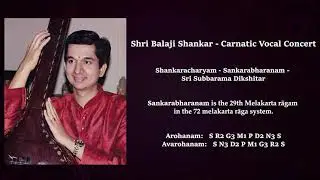 Shri Balaji Shankar -Carnatic Vocal Concert-Shankaracharyam- Sankarabharanam-Sri Subbarama Dikshitar