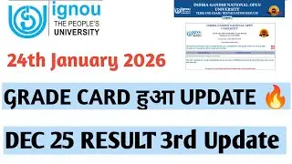 IGNOU dec 25 result update grade card ho gaya update     #livestream