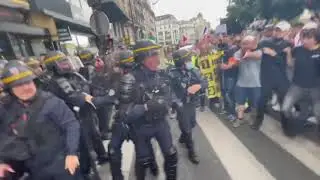 Paris Protesters Face Off With Police During Anti-Covid Health Pass Protests