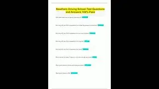 Needham Driving School Test Questions and Answers 100 Pass263