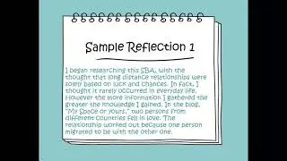 CSEC English SBA Student Series #3: Reflections