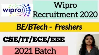 Wipro Recruitment 2020| Wipro Fresher Recruitment Drive | BE Btech and Integrated MTech