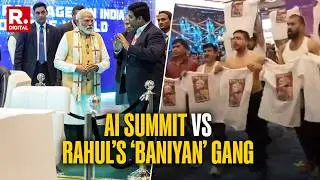 Congress&rsquo;s 'Shirtless' Attempt to Defame India&rsquo;s AI Summit at Bharat Mandapam
