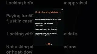 Rate Locking Strategy(When to Lock, Avoid Early Locks)