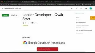 Looker Developer - Qwik Start | GSP891