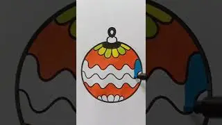How To Draw Christmas Ornament 1 #shorts #shortvideo #christmas #drawing #art #coloring #viral