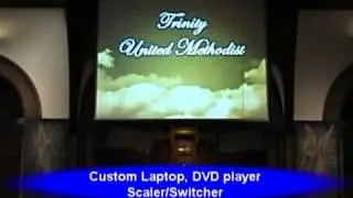 Recessed Ceiling Mounted Electric Church Projector Screen