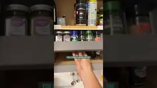 How to organize or kitchen cabinets! Under the shelf spice rack. #amazon #founditonamazon #shorts