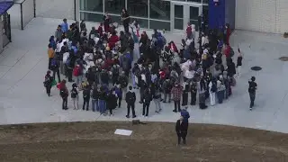 More than 100 students at Pleasant Valley High School partake in walkout to protest ICE