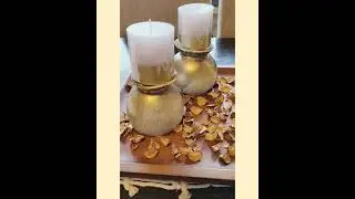 DIY upcycled coconut shell candle holders #shorts #upcycled #howtomake #diy #falldecor #coconutshell