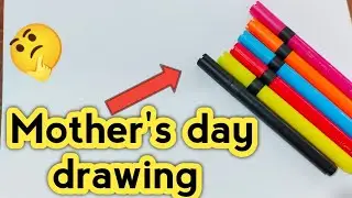 Mothers day drawing easy || how to draw mother's day || Mother's day drawing
